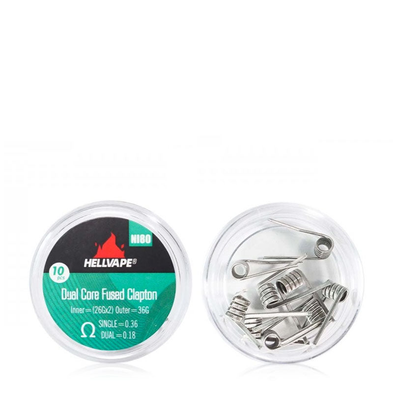 Hellvape Fused Clapton Coils Ni80 Dual Core 0 36 ohm