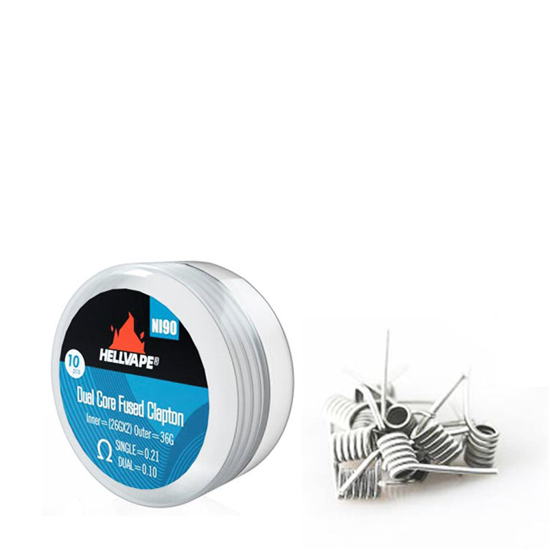 Hellvape Fused Clapton Coils Ni90 Dual Core 0 21 ohm