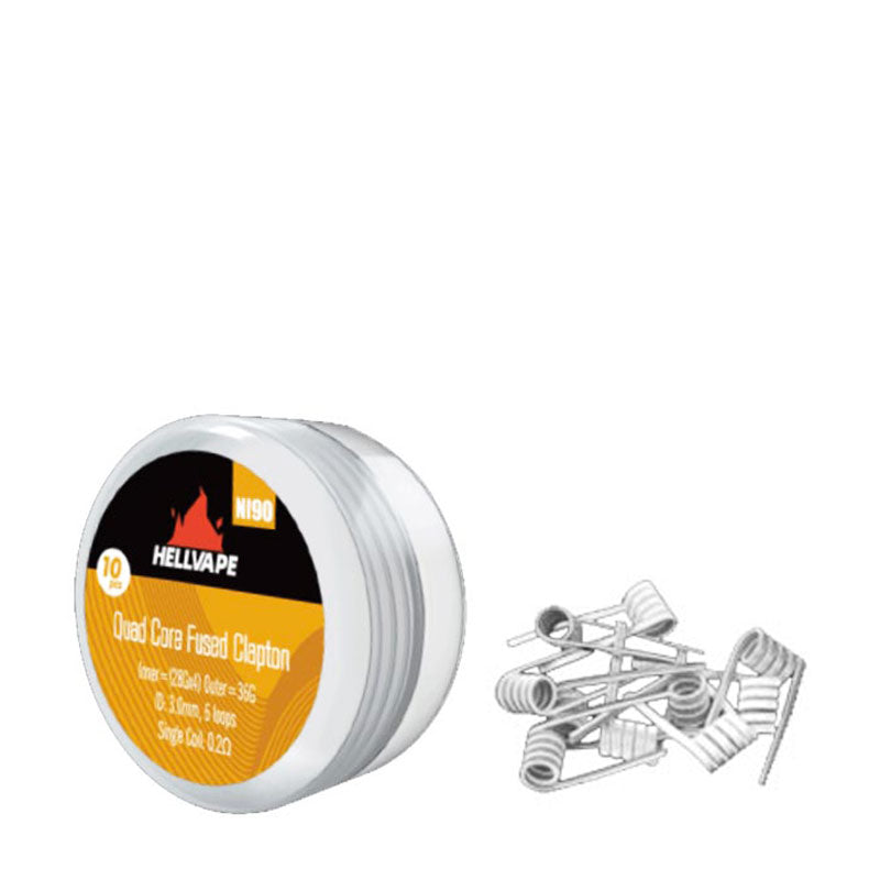 Hellvape Fused Clapton Coils Ni90 Quad Core 0 2 ohm