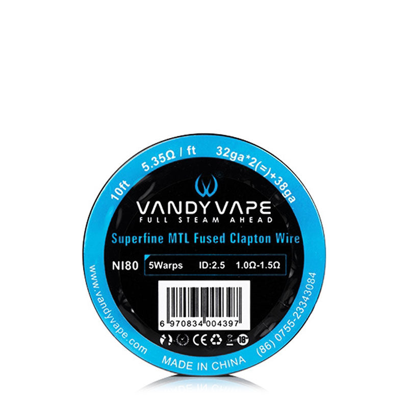 Vandy Vape Superfine MTL Clapton Wire Ni80 5 35 ohm ft