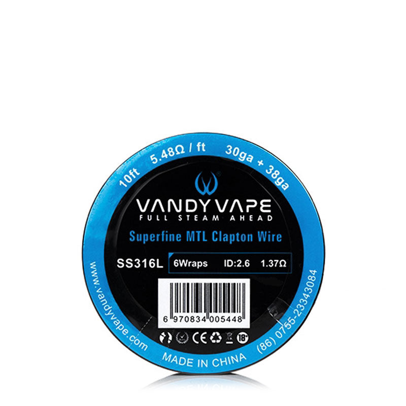 Vandy Vape Superfine MTL Clapton Wire SS316L 5 48 ohm ft